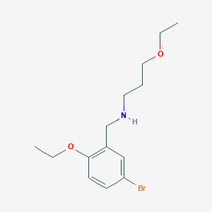 molecular formula C14H22BrNO2 B315391 N-(5-bromo-2-ethoxybenzyl)-N-(3-ethoxypropyl)amine 