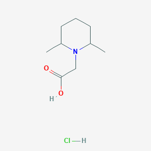 molecular formula C9H18ClNO2 B3153932 (2,6-Dimethylpiperidin-1-yl)acetic acid hydrochloride CAS No. 768385-33-7