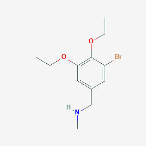 molecular formula C12H18BrNO2 B315396 1-(3-bromo-4,5-diethoxyphenyl)-N-methylmethanamine 