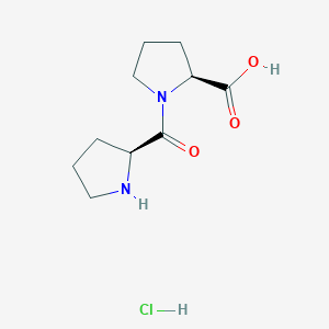 molecular formula C10H17ClN2O3 B3153968 H-Pro-pro-OH hcl CAS No. 76932-06-4
