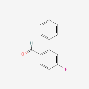molecular formula C13H9FO B3153982 5-Fluorobiphenyl-2-carbaldehyde CAS No. 76967-10-7