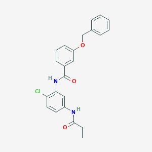 molecular formula C23H21ClN2O3 B315401 3-(benzyloxy)-N-[2-chloro-5-(propanoylamino)phenyl]benzamide 
