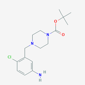 molecular formula C16H24ClN3O2 B3154030 Tert-butyl 4-[(5-amino-2-chlorophenyl)methyl]piperazine-1-carboxylate CAS No. 769961-14-0