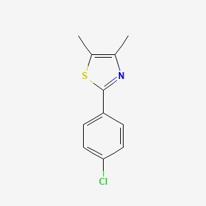 molecular formula C11H10ClNS B3154082 2-(4-Chlorophenyl)-4,5-dimethylthiazole CAS No. 771465-82-8