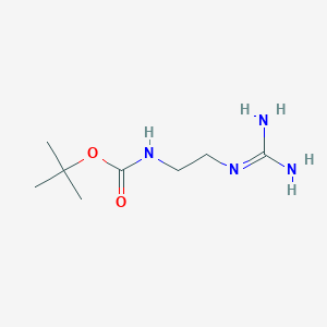 molecular formula C8H18N4O2 B3154083 tert-butyl N-(2-carbamimidamidoethyl)carbamate CAS No. 77152-92-2