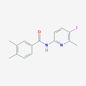 molecular formula C15H15IN2O B315414 N-(5-iodo-6-methylpyridin-2-yl)-3,4-dimethylbenzamide 