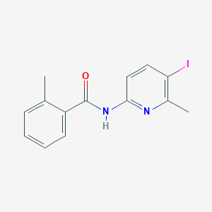 molecular formula C14H13IN2O B315416 N-(5-iodo-6-methylpyridin-2-yl)-2-methylbenzamide 