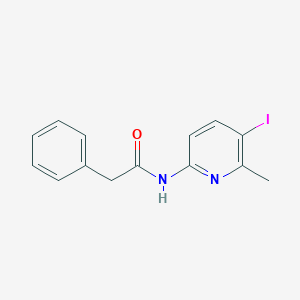 molecular formula C14H13IN2O B315417 N-(5-iodo-6-methylpyridin-2-yl)-2-phenylacetamide 