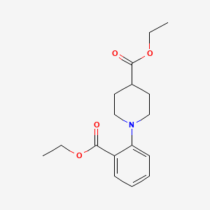 molecular formula C17H23NO4 B3154235 1-(2-(乙氧羰基)苯基)哌啶-4-羧酸乙酯 CAS No. 773137-80-7