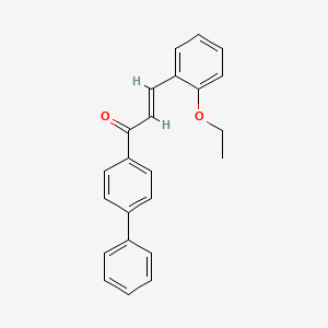 molecular formula C23H20O2 B3154247 (2E)-3-(2-Ethoxyphenyl)-1-(4-phenylphenyl)prop-2-en-1-one CAS No. 77370-48-0
