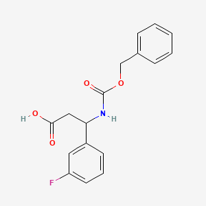 3-(((Benzyloxy)carbonyl)amino)-3-(3-fluorophenyl)propanoic acid
