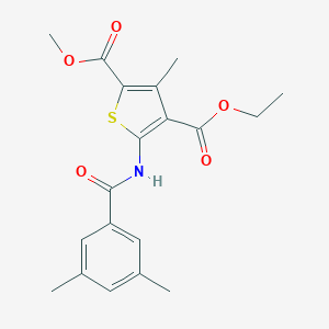 molecular formula C19H21NO5S B315428 4-Ethyl 2-methyl 5-[(3,5-dimethylbenzoyl)amino]-3-methyl-2,4-thiophenedicarboxylate 