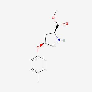 molecular formula C13H17NO3 B3154296 Methyl (2S,4S)-4-(4-methylphenoxy)-2-pyrrolidinecarboxylate CAS No. 774221-31-7
