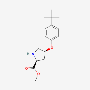 molecular formula C16H23NO3 B3154310 Methyl (2S,4S)-4-[4-(tert-butyl)phenoxy]-2-pyrrolidinecarboxylate CAS No. 774221-39-5