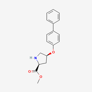 Methyl (2S,4S)-4-([1,1'-biphenyl]-4-yloxy)-2-pyrrolidinecarboxylate