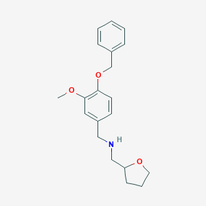 molecular formula C20H25NO3 B315432 N-[4-(benzyloxy)-3-methoxybenzyl]-N-(tetrahydro-2-furanylmethyl)amine 