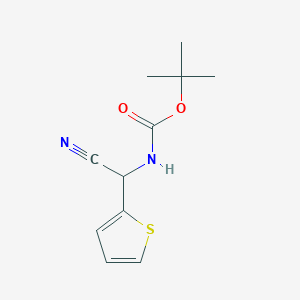 molecular formula C11H14N2O2S B3154320 叔丁基 N-[氰基（噻吩-2-基）甲基]氨基甲酸酯 CAS No. 774225-49-9