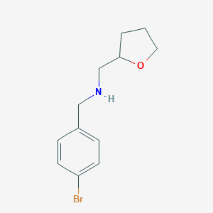 molecular formula C12H16BrNO B315436 N-(4-bromobenzyl)-N-(tetrahydro-2-furanylmethyl)amine 