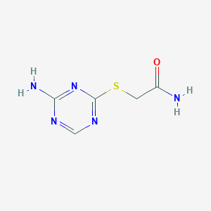molecular formula C5H7N5OS B3154362 2-[(4-氨基-1,3,5-三嗪-2-基)硫代]乙酰胺 CAS No. 774565-98-9