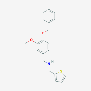 molecular formula C20H21NO2S B315437 N-[4-(benzyloxy)-3-methoxybenzyl]-N-(2-thienylmethyl)amine 