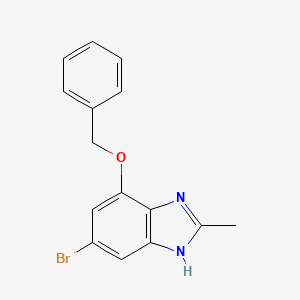 molecular formula C15H13BrN2O B3154372 7-(benzyloxy)-5-bromo-2-methyl-1H-benzo[d]imidazole CAS No. 774582-60-4