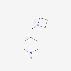 molecular formula C9H18N2 B3154404 4-(Azetidin-1-ylmethyl)piperidine CAS No. 775288-22-7
