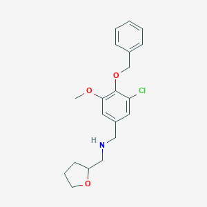 molecular formula C20H24ClNO3 B315446 1-[4-(benzyloxy)-3-chloro-5-methoxyphenyl]-N-(tetrahydrofuran-2-ylmethyl)methanamine 