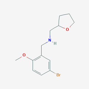 molecular formula C13H18BrNO2 B315449 N-(5-bromo-2-methoxybenzyl)-N-(tetrahydro-2-furanylmethyl)amine 
