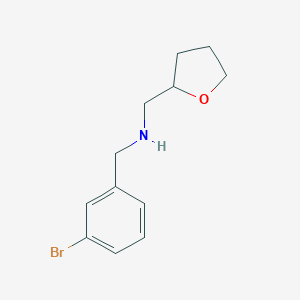 molecular formula C12H16BrNO B315451 N-(3-bromobenzyl)-N-(tetrahydro-2-furanylmethyl)amine 