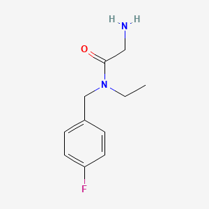 molecular formula C11H15FN2O B3154557 2-Amino-N-ethyl-N-(4-fluoro-benzyl)-acetamide CAS No. 779288-68-5