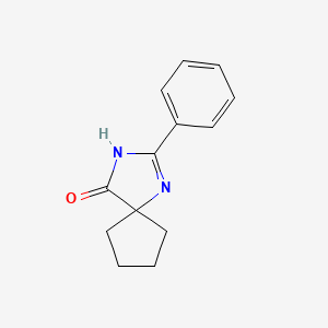 molecular formula C13H14N2O B3154565 2-Phenyl-1,3-diazaspiro[4.4]non-1-en-4-one CAS No. 779309-80-7