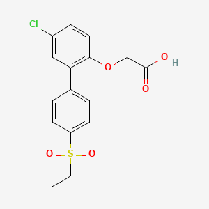 {[5-Chloro-4'-(ethylsulfonyl)biphenyl-2-yl]oxy}acetic acid