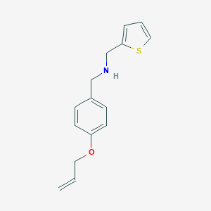 molecular formula C15H17NOS B315458 N-[4-(allyloxy)benzyl]-N-(2-thienylmethyl)amine 
