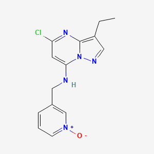 3-(((5-Chloro-3-ethylpyrazolo[1,5-a]pyrimidin-7-yl)amino)methyl)pyridine 1-oxide