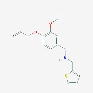 molecular formula C17H21NO2S B315460 N-[4-(allyloxy)-3-ethoxybenzyl]-N-(2-thienylmethyl)amine 