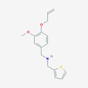 molecular formula C16H19NO2S B315461 N-[4-(allyloxy)-3-methoxybenzyl]-N-(2-thienylmethyl)amine 