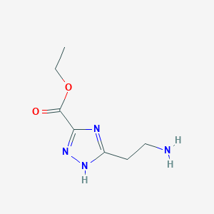 molecular formula C7H12N4O2 B3154614 ethyl 3-(2-aminoethyl)-1H-1,2,4-triazole-5-carboxylate CAS No. 780027-47-6