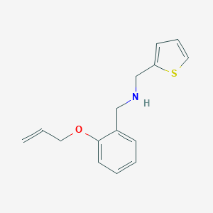 molecular formula C15H17NOS B315462 N-[2-(allyloxy)benzyl]-N-(2-thienylmethyl)amine 