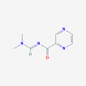 molecular formula C8H10N4O B3154663 N-[(Dimethylamino)methylene]pyrazine-2-carboxamide CAS No. 78132-02-2