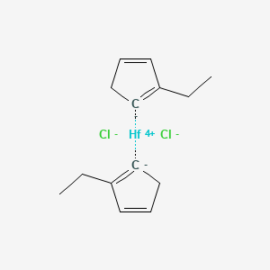 Hafnium,dichlorobis[(1,2,3,4,5-h)-1-ethyl-2,4-cyclopentadien-1-yl]-