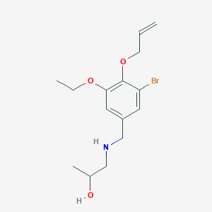 molecular formula C15H22BrNO3 B315470 1-{[4-(Allyloxy)-3-bromo-5-ethoxybenzyl]amino}-2-propanol 
