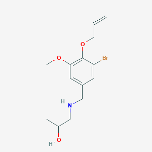 molecular formula C14H20BrNO3 B315471 1-{[4-(Allyloxy)-3-bromo-5-methoxybenzyl]amino}-2-propanol 