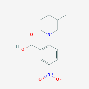 molecular formula C13H16N2O4 B3154722 2-(3-甲基哌啶-1-基)-5-硝基苯甲酸 CAS No. 78243-26-2