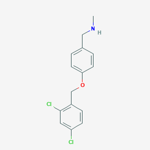 molecular formula C15H15Cl2NO B315486 N-{4-[(2,4-dichlorobenzyl)oxy]benzyl}-N-methylamine 