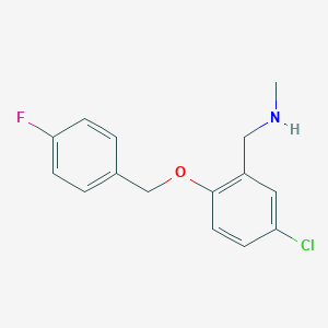 1-{5-chloro-2-[(4-fluorobenzyl)oxy]phenyl}-N-methylmethanamine