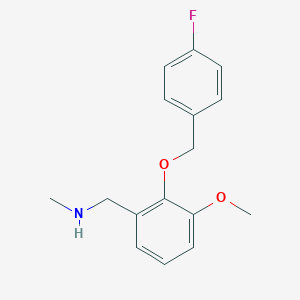 molecular formula C16H18FNO2 B315488 N-{2-[(4-fluorobenzyl)oxy]-3-methoxybenzyl}-N-methylamine 