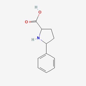 molecular formula C11H13NO2 B3154915 5-苯基吡咯烷-2-羧酸 CAS No. 78800-52-9