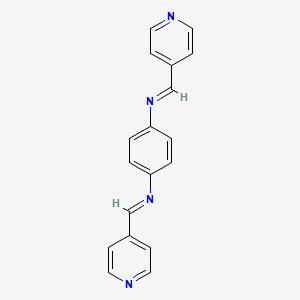 molecular formula C18H14N4 B3154923 1,4-Benzenediamine, N,N'-bis(4-pyridinylmethylene)- CAS No. 78808-21-6