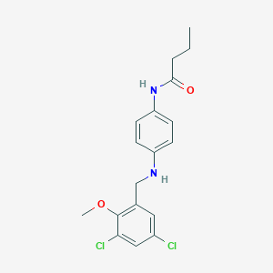 molecular formula C18H20Cl2N2O2 B315503 N-{4-[(3,5-dichloro-2-methoxybenzyl)amino]phenyl}butanamide 