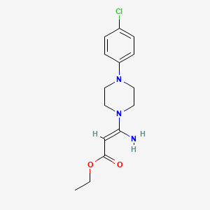 molecular formula C15H20ClN3O2 B3155041 ethyl (E)-3-amino-3-[4-(4-chlorophenyl)piperazin-1-yl]prop-2-enoate CAS No. 79106-26-6